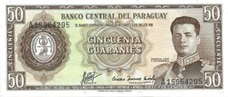 50 Guarani guaranies 1963 Paraguay unc