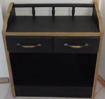 Black and gold small cabinet, nightstand