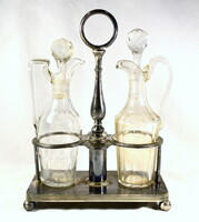 Around 1900 antique christofle oil and vinegar holder!