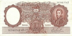 100 peso pesos 1967-69 Argentina