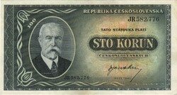 100 korun korona 1945 Csehszlovákia