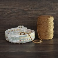 Sewn rope basket - storage bowl (vinca)