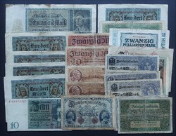 Németország 22 db bankjegy, birodalmi Márka lot