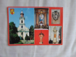 Old Hungarian postcard 23.: Lesencetomaj, church of Saint Anne (1754–2004)