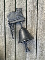 Cast iron cat animal bell, pigeon, bell, door decoration