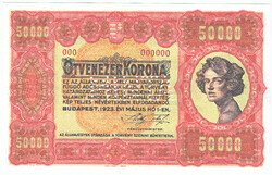 Magyarország 50000 korona REPLIKA MINTA 1923 UNC