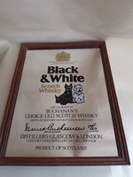 Black-White skót whisky reklám tükör