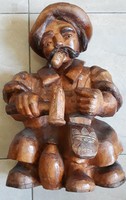 Carved wooden figure of a shoemaker 45 cm