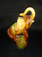 Glazed porcelain elephant, figure sculpture