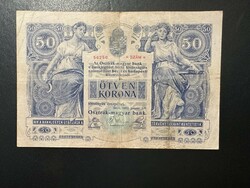50 Crowns 1902. F+!! Nice banknote!!