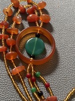 Carnelian mineral necklace