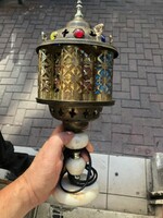 Middle Eastern table lamp from the 1920s, height 34 cm. Onyx base