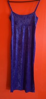 Royal blue elastic silk velvet casual dress with thin straps. Barely used. S/m size.