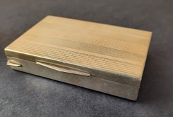 Vintage snuff alpaca box, box, marked, chiseled