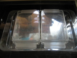 Retro 2x2 ribbed plastic tray, box, storage