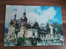 Régi képeslap,Sinaia, üdülőváros Romániában, Peles - kastély, 1977