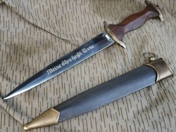 Nazi waffen ss dagger meine ehre .. Loyalty is my honor with engraving on the blade with sheath.