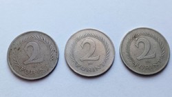 2 Forint 1951-1958-1964 LOT 3db Együtt, Magyarország