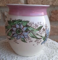 Old flowered bottle, mug