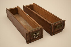 Old antique sewing machine drawer / 2 pcs / wood / flower holder
