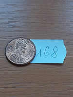 Usa 1 cent 1991 / d, abraham lincoln, zinc copper plated 168.