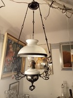 Original antique Art Nouveau chandelier lamp renovated