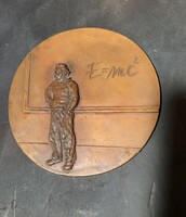 Nírő Gyula: einstein - marked bronze plaque