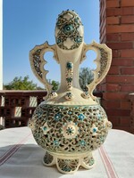 Zsolnay wanda series decorative ceramics, 1887-1889, flawless, 36 cm