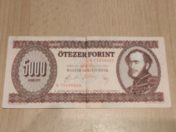 5000 HUF banknote 1990. H series