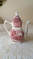 English faience grindley tea-coffee pot, jug