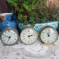 3 Vityaz Soviet alarm clocks in one