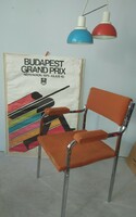 Retro designe chair with chrome frame