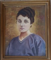 Antik olaj / vászon festmény _ Női portré