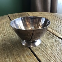 Antique silver-plated small bowl with a base