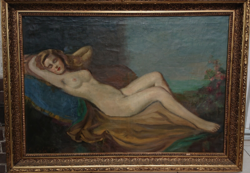 Gyula the carpenter: reclining female nude (large size!)