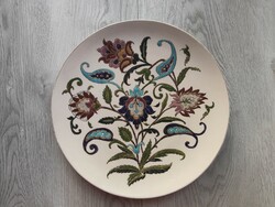 Classic schütz cilli wall plate with impressive flowers, large collector's item