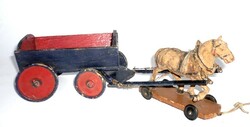 Antique roller v. Pulling toy, cart, cart with horse