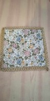 Cute special vintage pink machine tapestry woven tablecloth