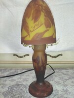 Beautiful vintage flower pattern Galle complete table lamp