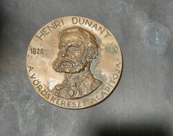 Gyula Schnírő: henri dunant - original marked bronze plaque