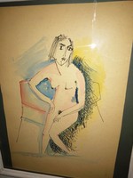 Very interesting, old, marked nude painting, at auction, starting at a really low price!!!!