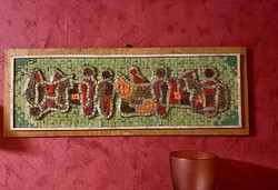 Hegyi György festő-, mozaik- és üvegművész. Mozaik és plusz Kiállítási plakát 1984