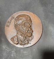 Gyula Schnírő: Robert Koch - original marked bronze plaque