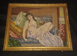 Goblein picture female nude in a glazed frame