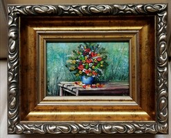 Cinnabar - miniature still life (11 x 15, oil, in a fabulous frame)