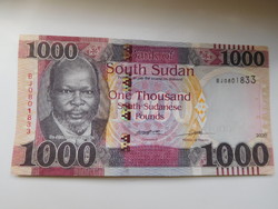 Dél- Szudán 1000 pounds 2020 UNC A legnagyobb címlet!