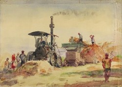 1N856 Tamás Bánszki: harvesting with a steam engine