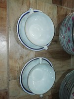 Régi porcelán leveses csészék + alj