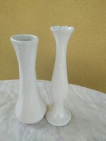 2 porcelain, white vases for sale