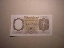 Argentína-5 Pesos 1960 UNC